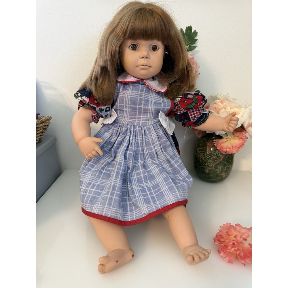 Rare Vintage Geli Doll with Original Outfit Brown Eyes and Hair 18" From Mexico - Picture 15 of 16